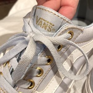 Vintage “ Off The Wall “ Vans Old School Baby Blue Women’s US Size 6.5